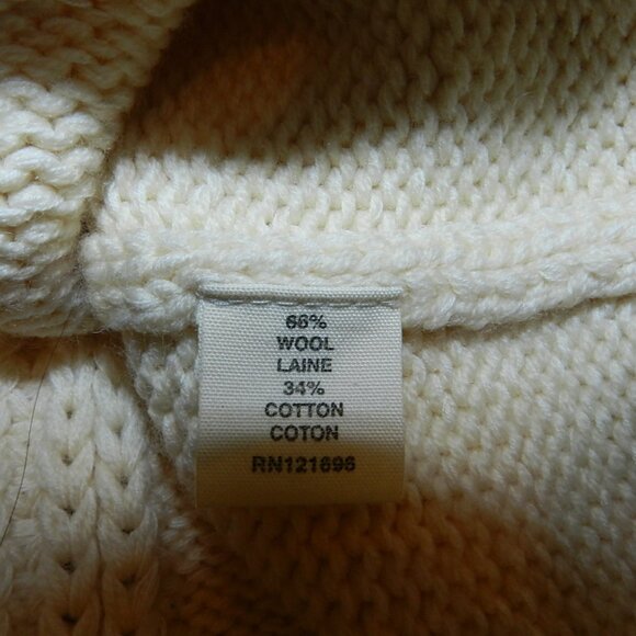 Demylee New York Peyton Wool Cotton Blend Knit Ivory Cream Cardigan Sweater XS - Picture 12 of 15